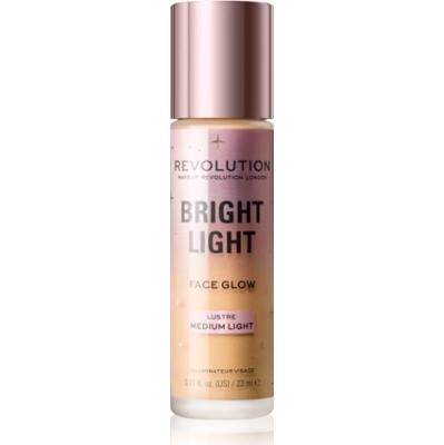 Revolution Bright Light Face Glow fluid rozświetlająco-tonujący odcień Lustre Medium Light 23 ml