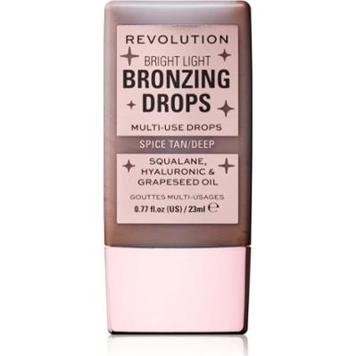Revolution Bright Light Bronzing Drops bronzer w płynie odcień Deep Bronze Spice 23 ml