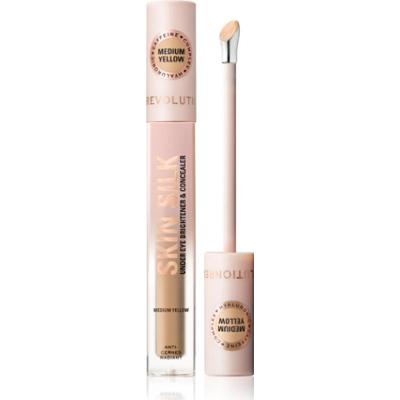 Revolution Skin Silk Under Eye Brightener & Concealer korektor rozjaśniający odcień Medium Yellow 4 ml
