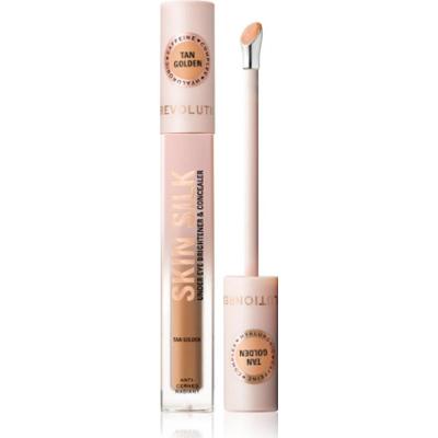 Revolution Skin Silk Under Eye Brightener & Concealer korektor rozjaśniający odcień Tan Golden 4 ml