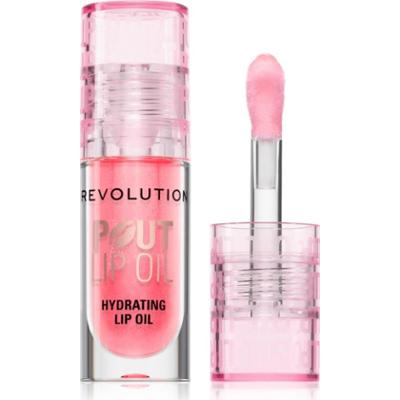 Makeup Revolution Pout Lip olejek do ust o działaniu nawilżającym odcień Pink Shimmer 3 ml