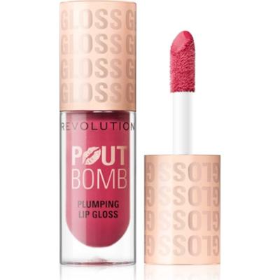 Makeup Revolution Pout Bomb błyszczyk do ust z efektem powiększenia odcień Rosewood Rose Pink 4.6 ml