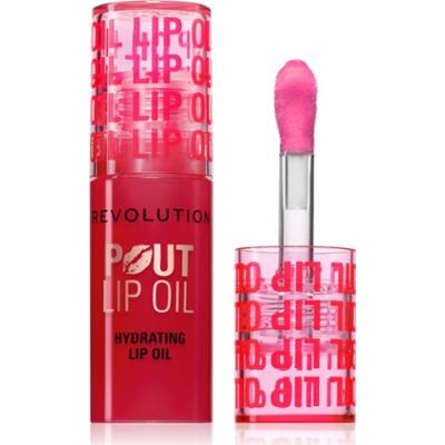 Makeup Revolution Pout Lip olejek do ust o działaniu nawilżającym odcień Cherry Red 3 ml