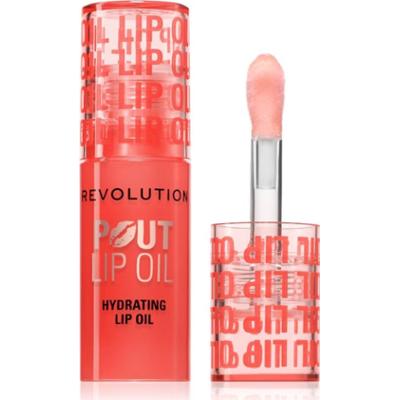 Makeup Revolution Pout Lip olejek do ust o działaniu nawilżającym odcień Peach 3 ml