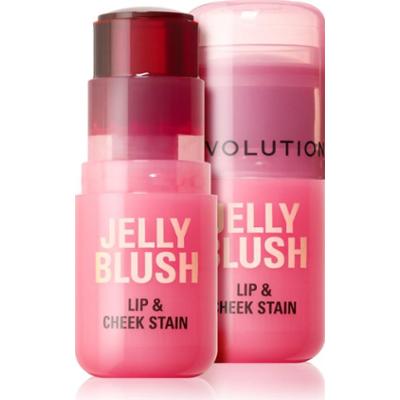 Revolution Jelly Blush róż do policzków w sztyfcie do ust i policzków odcień Strawberry Pink 5.5 g
