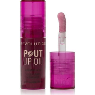 Revolution Pout Lip olejek do ust o działaniu nawilżającym odcień Bitten Cherry 4.6 ml