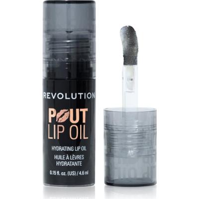 Revolution Pout Lip olejek do ust o działaniu nawilżającym odcień Midnight Black 4.6 ml