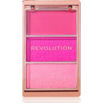 Revolution Blush Icon Palette paleta róży odcień Hot Pink Flag 9.8 g