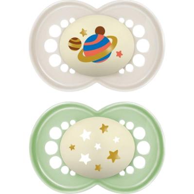 MAM Original Night 6m+ smoczek Grey/ Green 2 szt.