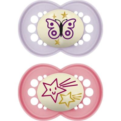 MAM Original Night 16m+ smoczek Pink/ Purple 2 szt.