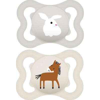 MAM Air 0+ months smoczek Grey/ Beige 2 szt.