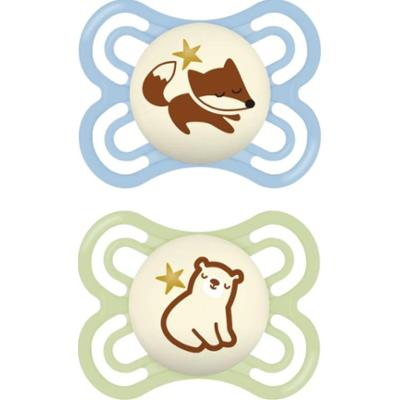 MAM Perfect Night 0+ months smoczek Blue/ Green 2 szt.