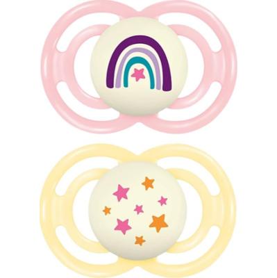 MAM Perfect Night 16+ months smoczek Pink/ Yellow 2 szt.