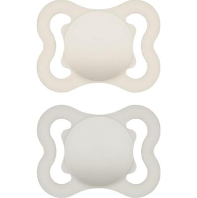 MAM Supreme 0m+ smoczek Beige/ Grey 2 szt.