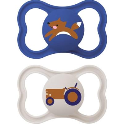 MAM Supreme Double Box 6+ months smoczek Blue/ Grey 2 szt.