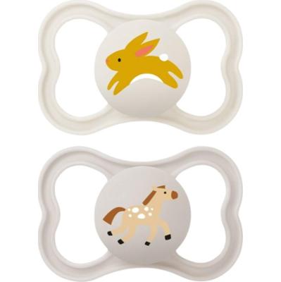 MAM Supreme 6m+ smoczek Beige/ Grey 2 szt.