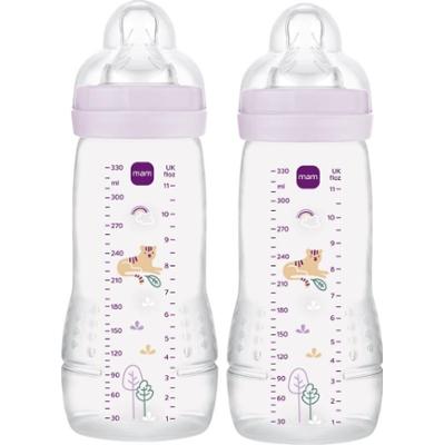 MAM Easy Active™ Baby Bottle butelka dla niemowląt 4m+ Purple 2x330 ml