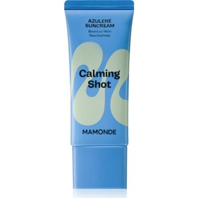 MAMONDE Calming Shot Azulene Suncream ochronny krem do twarzy o działaniu uspokajającym SPF 50+ 35 ml
