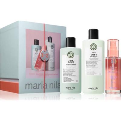 Maria Nila True Soft Holiday Box zestaw upominkowy nawilżające i nadające blask 3 szt.