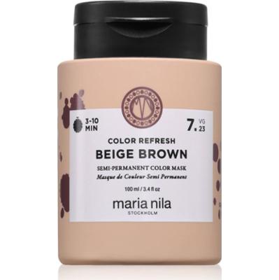Maria Nila Colour Refresh delikatna odżywiająca maska bez trwałych pigmentów barwiących odcień Beige Brown 7.23 100 ml