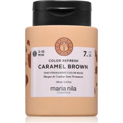 Maria Nila Colour Refresh delikatna odżywiająca maska bez trwałych pigmentów barwiących odcień Caramel Brown 7.35 100 ml