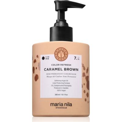 Maria Nila Colour Refresh delikatna odżywiająca maska bez trwałych pigmentów barwiących odcień Caramel Brown 7.35 300 ml