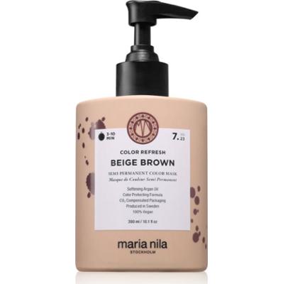 Maria Nila Colour Refresh delikatna odżywiająca maska bez trwałych pigmentów barwiących odcień Beige Brown 7.23 300 ml