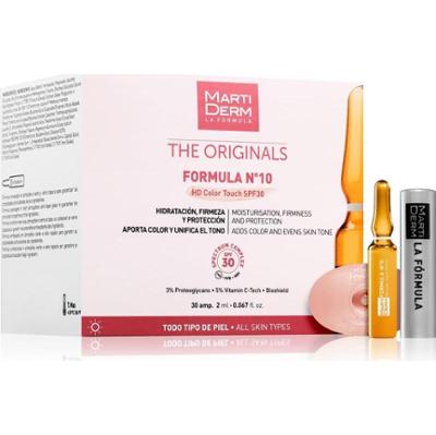 MartiDerm The Originals Formula Nº10 HD Color Touch nawilżające serum do twarzy z witaminą C SPF 30 30x2 ml