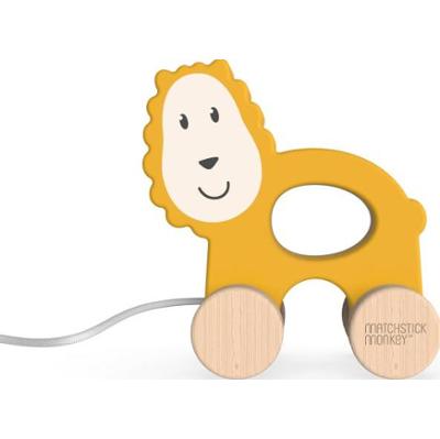 Matchstick Monkey Pull Along Animal zabawka do ciągnięcia Lion 1 szt.