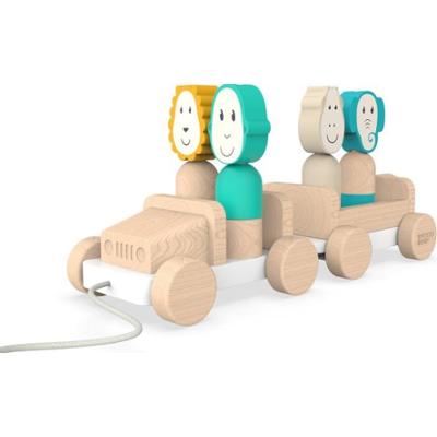 Matchstick Monkey Safari Jeep zabawka do ciągnięcia 1 szt.