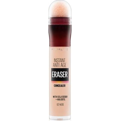 MAYBELLINE NEW YORK Instant Anti Age Eraser korektor w płynie z aplikatorem w postaci gąbeczki odcień 02 Nude 6.8 ml