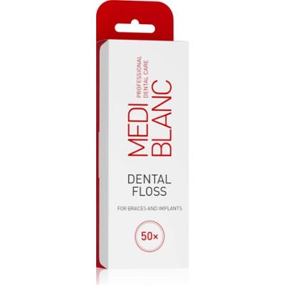 MEDIBLANC Dental Floss For Braces nić dentystyczna do aparatu ortodontycznego oraz implantów 50 szt.