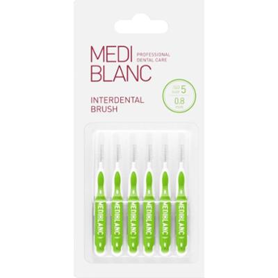 MEDIBLANC Interdental Pick-brush szczoteczka międzyzębowa 0,8 mm Green 6 szt.