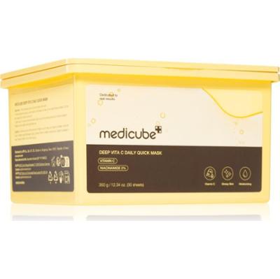Medicube Deep Vita C Daily Quick Mask maska nawilżająca w płacie do ujednolicenia kolorytu skóry duże opakowanie 30 szt.