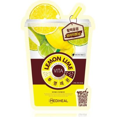 MEDIHEAL Vita Mask Lemon Lime maska rozświetlająca w płacie 20 ml