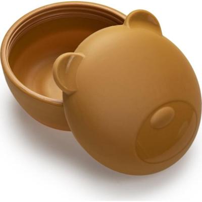 Melii Silicone Bowl with Lid pudełko śniadaniowe Bear 350 ml