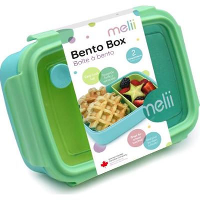 Melii Bento Box pudełko śniadaniowe Blue, Mint, Lime 880 ml