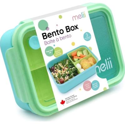 Melii Bento Box pudełko śniadaniowe Blue, Mint, Lime 1250 ml