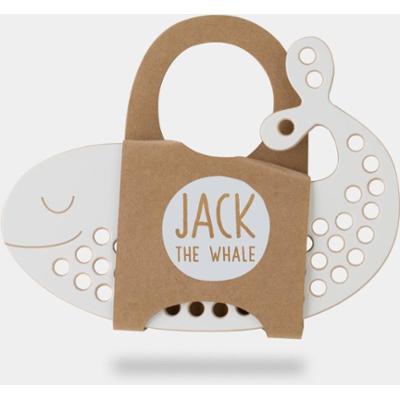 Milin Big Wooden Lacing Toy Whale Jack zabawka edukacyjna 9 cm x 19,5 cm x 0,7 cm 1 szt.