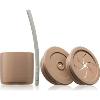 Minikoioi Sip+Snack Set komplet naczyń dla dzieci Bubble Beige / Powder Grey 1 szt.
