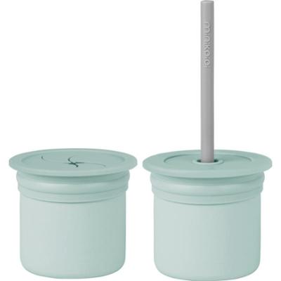 Minikoioi Sip+Snack Set komplet naczyń dla dzieci River Green / Powder Grey 1 szt.