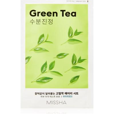 Missha Airy Fit Green Tea maska łagodząca w płacie z zieloną herbatą 19 g