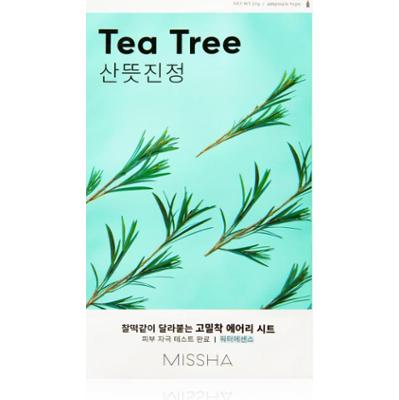 Missha Airy Fit Tea Tree maseczka z płachcie o działaniu oczyszczającym i odświeżającym dla cery wrażliwej 19 g