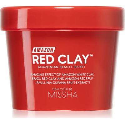 Missha Amazon Red Clay™ maseczka oczyszczająca redukująca sebum i zmniejszająca pory z glinką 110 ml