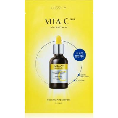 Missha Vita C Plus maska rozświetlająca w płacie z witaminą C 27 g