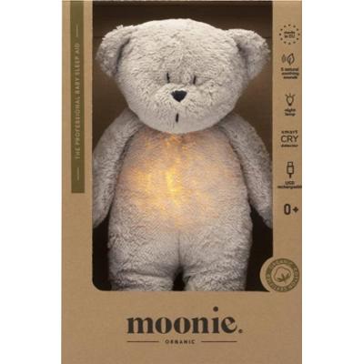 Moonie Bear 2.0 Organic Grey przytulanka do spania z melodią 1 szt.