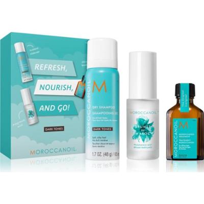 Moroccanoil Refresh, Nourish, and Go! (Dark Tones) zestaw dla ciemnych włosów dla kobiet