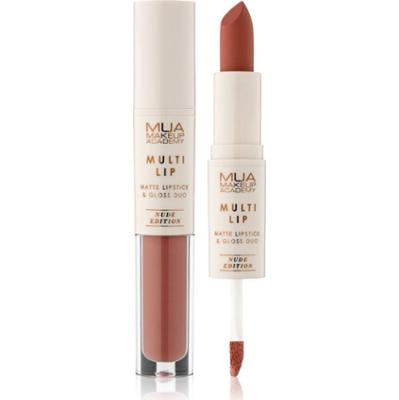 MUA Makeup Academy Multi Lip Nude Edition długotrwała pomadka i błyszczyk do ust podwójne odcień Classic 3.2 g