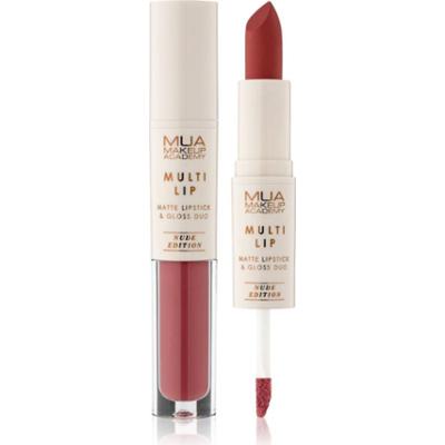 MUA Makeup Academy Multi Lip Nude Edition długotrwała pomadka i błyszczyk do ust podwójne odcień Soleil 3.2 g