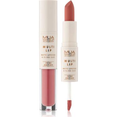 MUA Makeup Academy Multi Lip Nude Edition długotrwała pomadka i błyszczyk do ust podwójne odcień Bloom 3.2 g